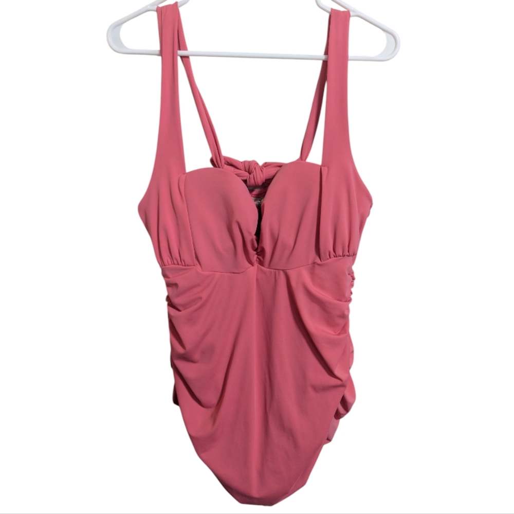 Lane Bryant Women's Pink Swimsuit Size 18 One Piece Adjustable Straps W-407